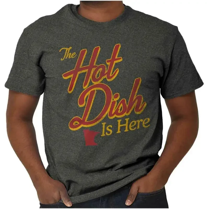Minnesota Hot Dish Foodie Tater Tot Midwest Womens or Mens Crewneck T Shirt Tee
