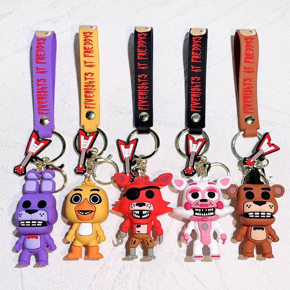 Großhandel Cartoon Spiel Action Figure FNAF Freddy's Fazbear Bär Puppe Modell Spielzeug Fünf Nächte Freddy Schlüsselbund Für Geschenk