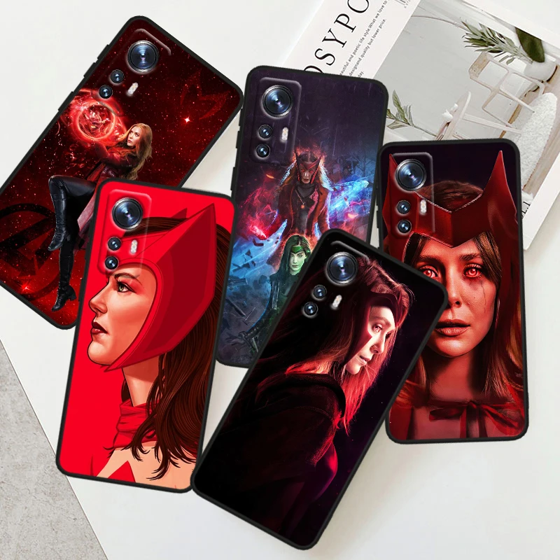 

Scarlet Witch Marvel For Xiaomi Mi 14 13 12T 12S 12X 12 11i 11X 11T 11 Ultra Lite Pro Soft Silicone Black Phone Case