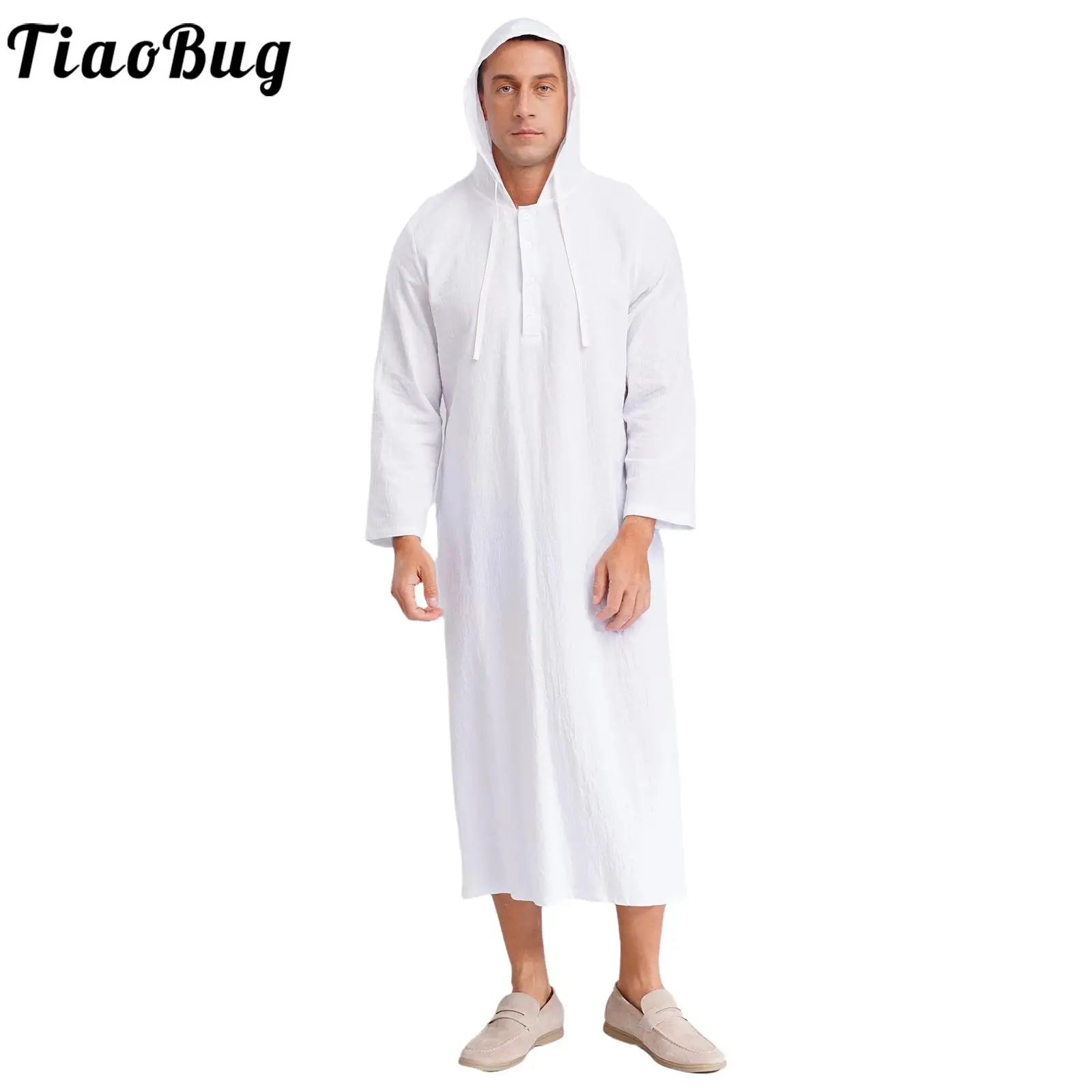 

Church Clergy Minister Performance Robe Gown Islam Arabic Thobe Shirt Dress Men Long Sleeves Muslim Maxi Robe Hooded Robe Gowns
