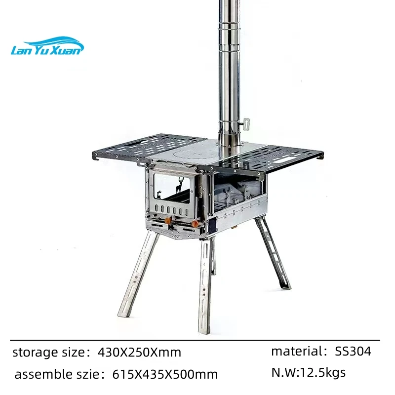 camping multi function all in one pellet wood stove with wood pellet burning