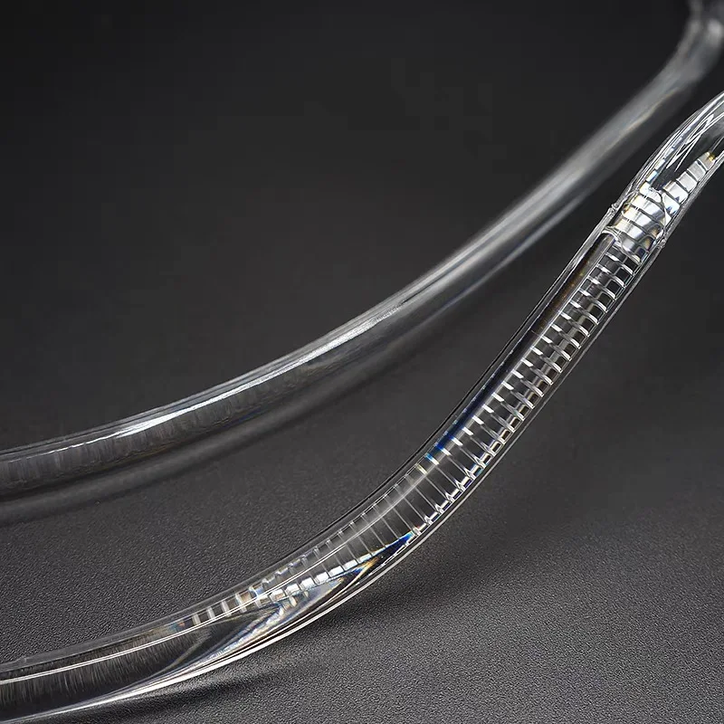 LED أنبوب أكريليك لأودي A6L C7 PA C7.5 2016 2017 2018 LED DRL سيارة العلوي ضوء لوحة دليلية النهار تشغيل ضوء بار #4