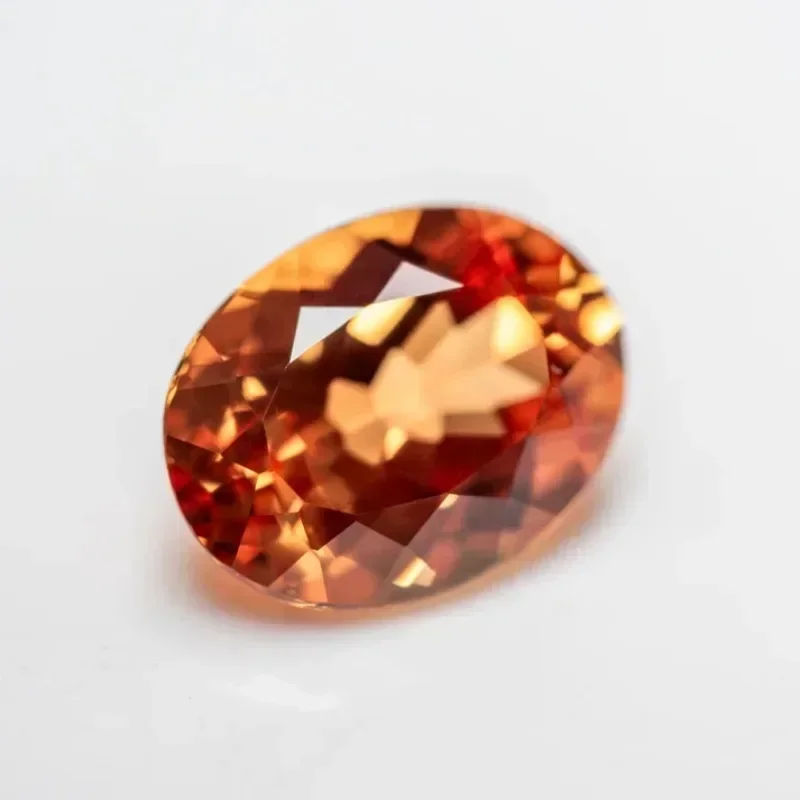 Lab Grown Sapphire Orange Color VVS1 Oval Shape Charms Beads Diy for Advanced Jewelry Making Materials Selectable AGL Certifica