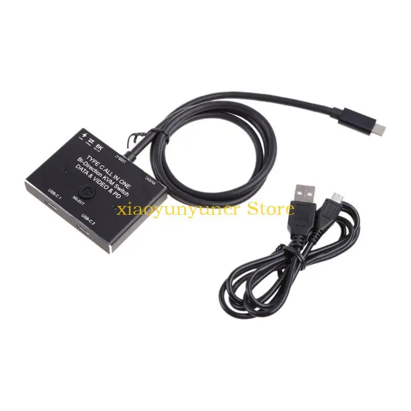P9JB KVM Tipo C 8K 60Hz Bidirecionamento Bidirection Conversion Display Converter Data Data Switch 2 1 out/ 1 2 Out