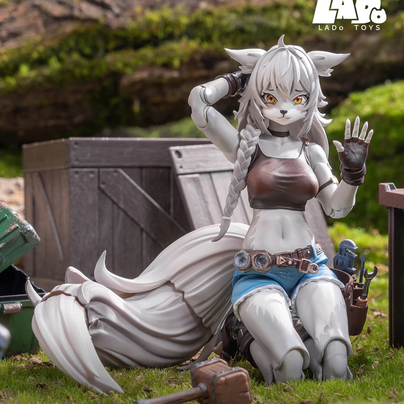 

Аутентичная LADOTOYS Fox Girl Leah 1/12, стиль ремонта, 6-дюймовая мобильная модель куклы, машина для мамы, солдата, подарок-сюрприз