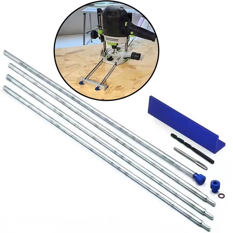 Woodworking Electric Wood Milling Router Positioning Milling Circle Kit, Edge Trimming Milling Circle Can Extend Connecting Rod