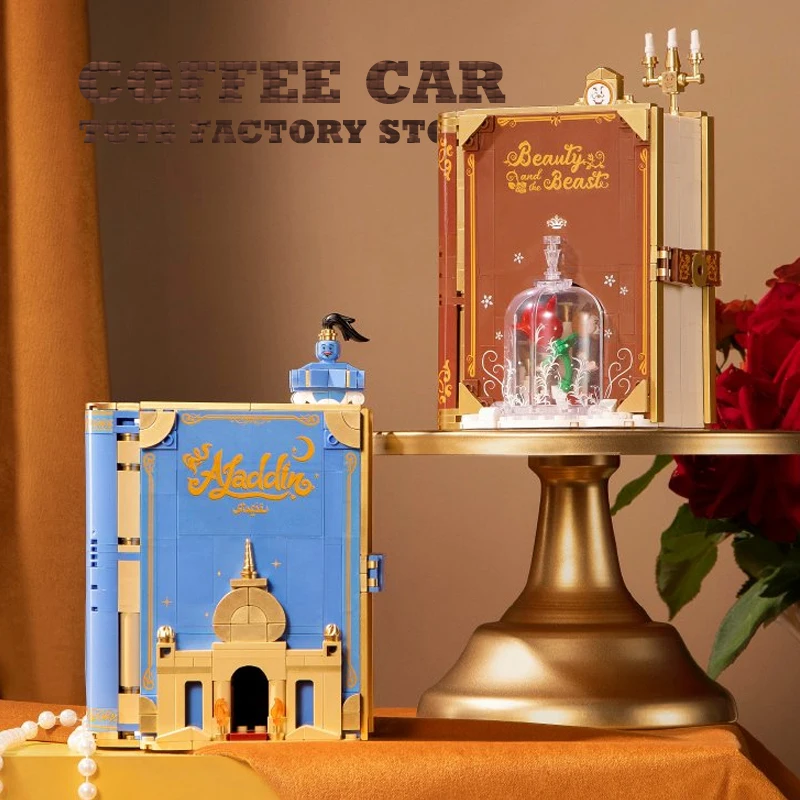 Cute Fairy Tales Building Blocks Books Anime Film MOC Bricks Toys Dream Princess 3D Storybook Model Children Girl Birthday Gifts