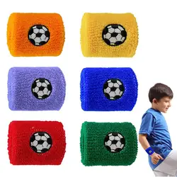 6pcs Sports Sweatbands Moisture Wicking Athletic Terry Cloth Kids Wristband For Football Tennis Basketball Running Gym Working