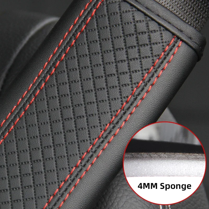 Auto zubehör sicherheit gürtel PU Leder Sicherheit Gürtel Schulter Abdeckung Atmungsaktive Schutz Sitz Gürtel Polsterung Pad Auto Innen – Detail 7
