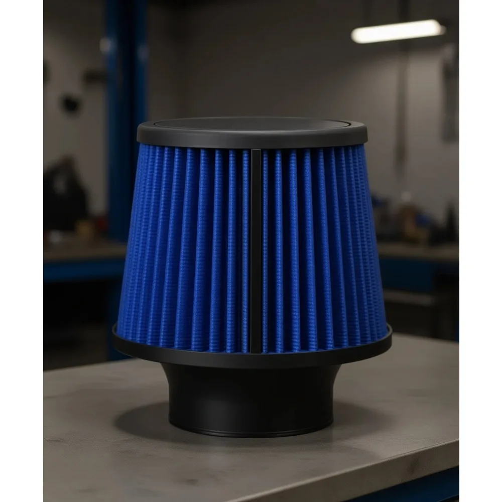 

Universal Clamp On High Performance Round Tapered Washable Air Filter 3 Inch Flange 6 Point 5 Height