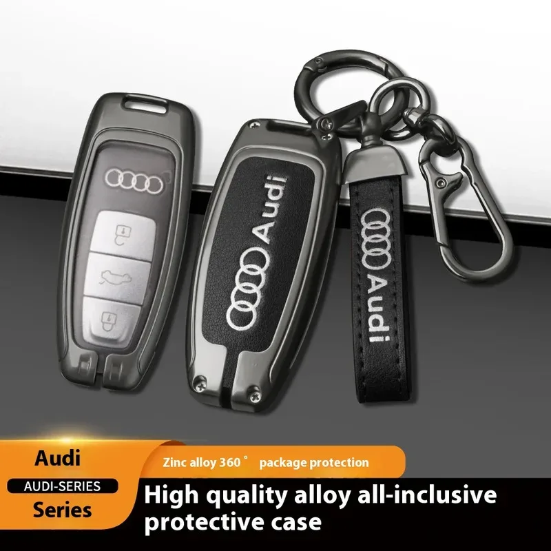 

Car Zinc Alloy Leather Car Key Cover Case For Audi ABT A1 A2 A3 A4 A5 A6 A7 A8 Q2 Q3 Q4 Q5 Q7 Q8 TT RS3 RS4 RS5 RS6 S3 S4 S line