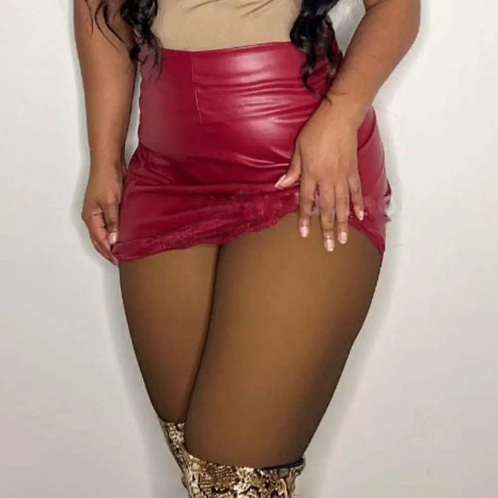 حجم طماق الشتاء عالية الخصر صوف مبطن الجوارب للنساء حجم كبير شير الدافئة جوارب طويلة طماق وهمية شفافة للتاريخ #3