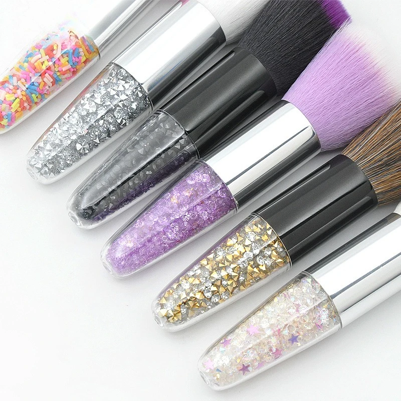 Pincel para decoración de uñas, cepillo para quitar el polvo de uñas, pinceles de maquillaje, accesorios de manicura, esmalte de Gel UV acrílico, herramienta de limpieza en polvo, belleza