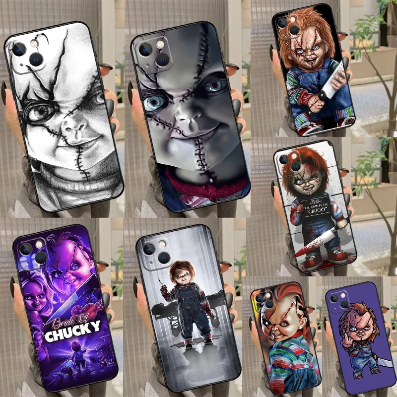 Chucky Doll-funda de teléfono de película de terror para iPhone 17 Pro Max 17Air 16E 15 14 13 12 11 16 Pro Max Mini, funda a prueba de golpes