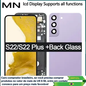 Bilashmart AMOLED LCD Replacement SAMSUNG S22 Touch Screen Display with Back Glass