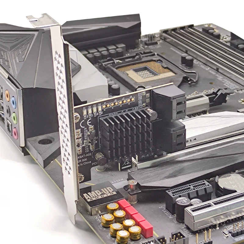 تشي التعدين SATA PCI-E محول 4 ميناء SATA 3.0 إلى PCIe x1 GEN3 بطاقة التوسع SATA 3 III PCI-e PCI بطاقة Express ASM1064