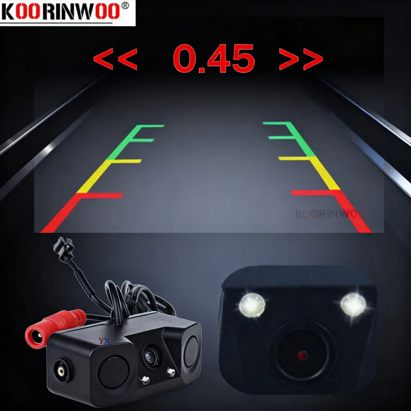 

Koorinwoo автомобильные парковочные ультразвуковые беспроводные датчики с камерой заднего вида, зоны слепых зон, радар-детектор, авто парктроника