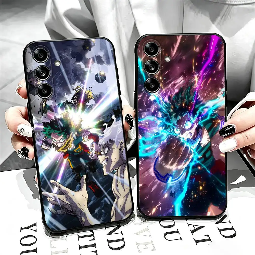 Anime M-My Hero A-Academia I-Izuku Midoriya Phone Case For Samsung Galaxy A73,A72,A71,A70,A53,A52,A51,Soft Silicone Black Cover