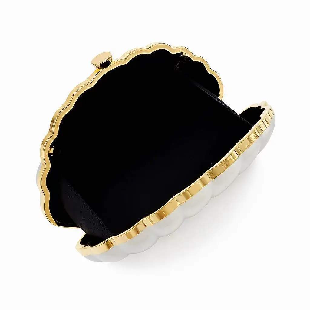 حقيبة كروس نسائية جديدة بكتف واحد غير منتظمة حقيبة أكريليك معدنية أنيقة لحفلات الزفاف والسهرات حقيبة يد عصرية #5