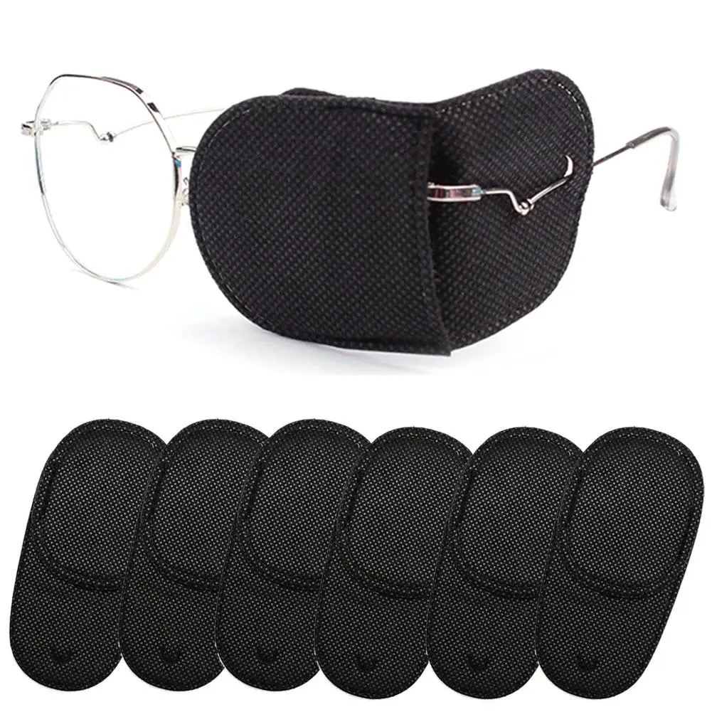 6pcs Children Amblyopia Eye Patches For Treating Strabismus Glasses Therapy Kids Corrective Vision Glasses Case Reusable Soft