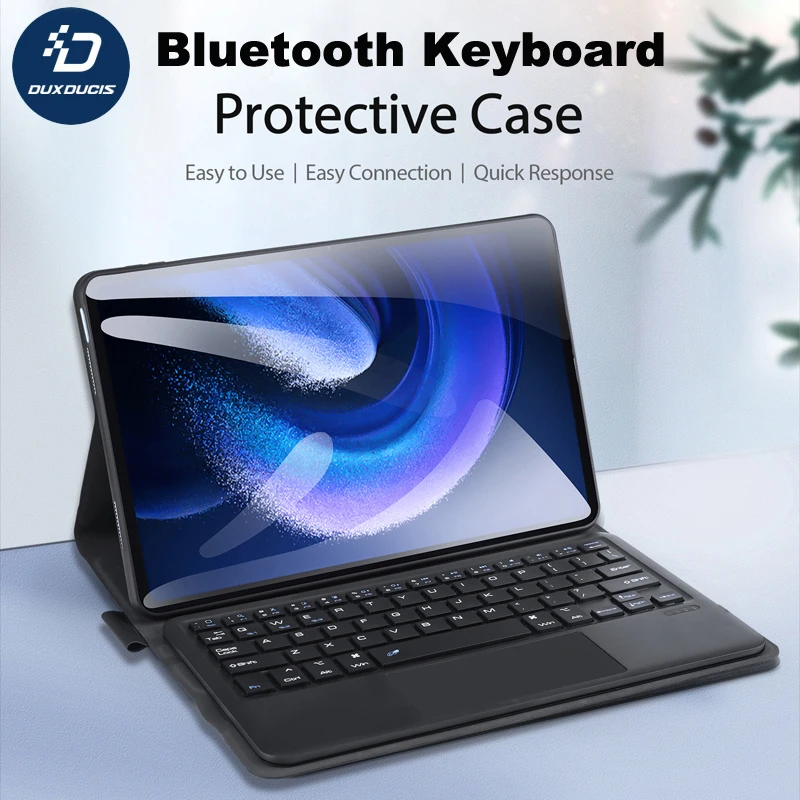 

Bluetooth Keyboard Protective Case Flip Leather Cover Magnetic Stand with Touch Pad for Xiaomi Pad 6 6 Pro Wireless Keyboard