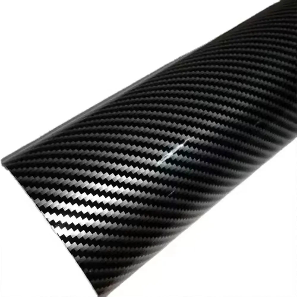 50x300cm PET HD 5D Gloss Carbon Black Vinyl Car Wrap Film With Air Release Car Wrap Vinyl Accessories Motorcycle Stickers Decals