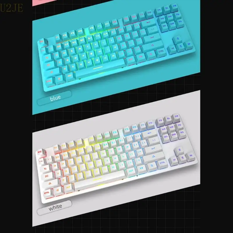 U2JE USB Gaming Keyboard voor Creative 87 voor belangrijke wetenschappelijke lay -out RGB -achtergrondverlichting