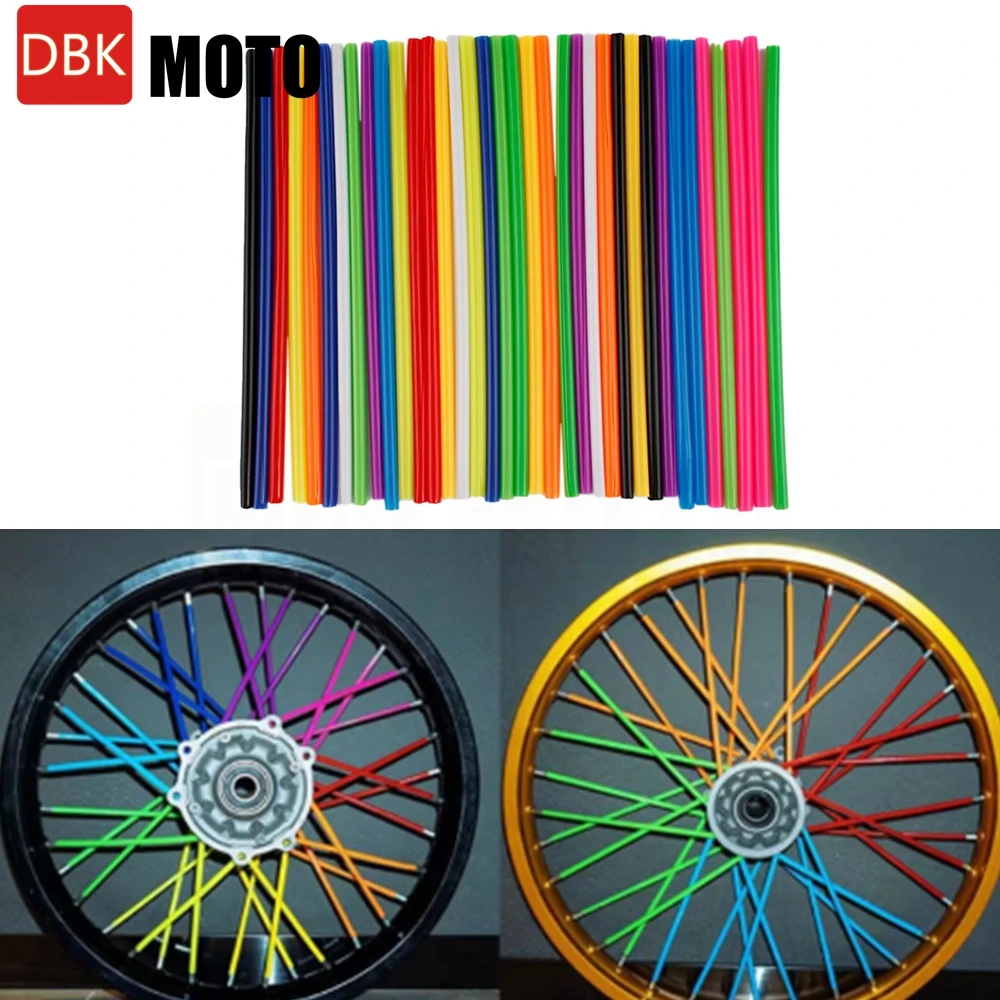 Spoke Skins Spoke Covers Trim Wrap Cover Decoration Protector Pipe for Motocross Bicycle Bike Wheel Spoked 12 Colors 17CM