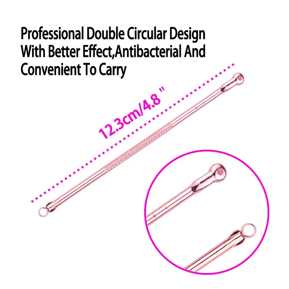 الفولاذ المقاوم للصدأ الوجه تنظيف أدوات العناية حب الشباب إزالة الرؤوس السوداء الإبر 4 قطعة/المجموعة بثرة بقعة Comedone حب الشباب النازع المطهر