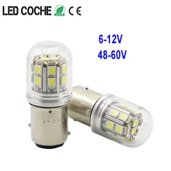 2pcs Motorcycle Led Lights G18 R5w R10W 6V 48V Auto Bulbs Equipment Indicator Smd 2835 chips Signal Lamp