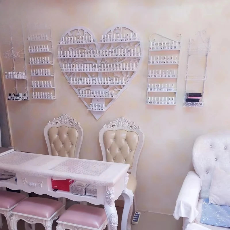 

Heart-shaped cosmetic display stand, iron-walled nail polish stand, environmentally friendly gel stand storage
