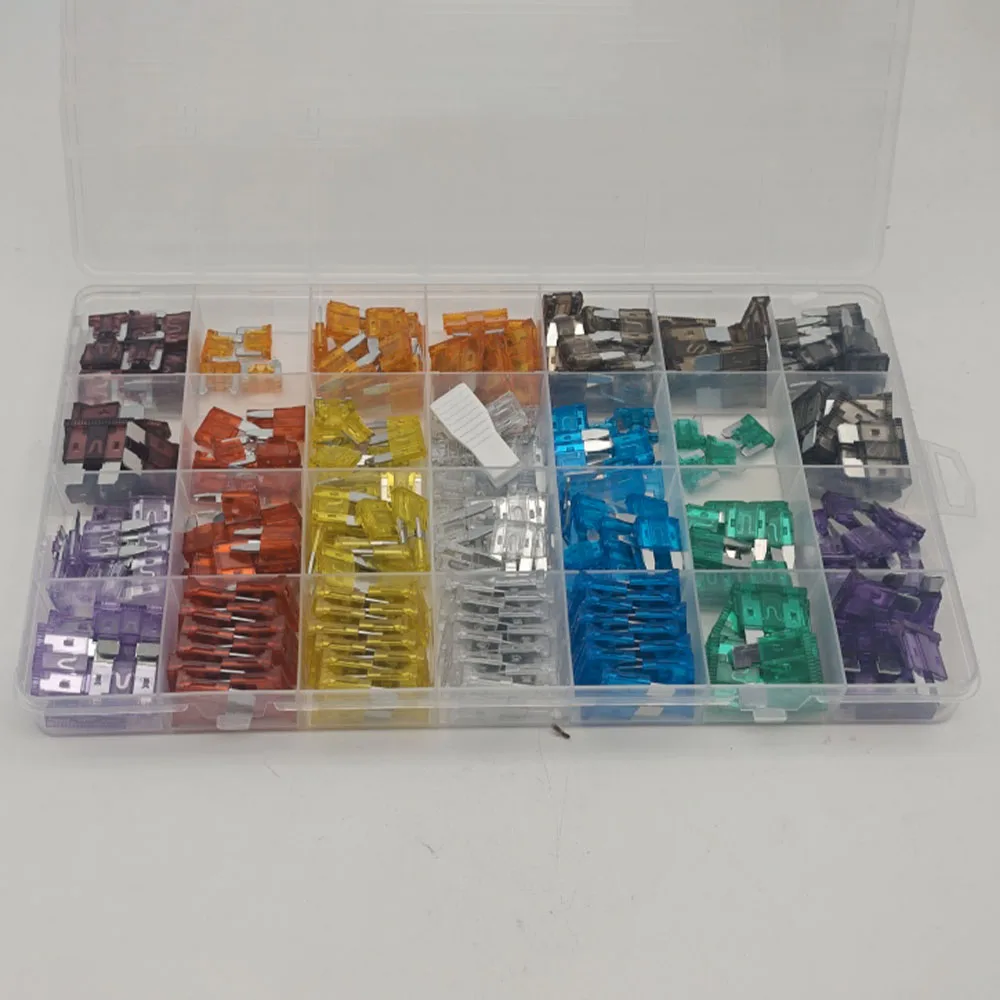 Fuse Assortment Kit 160 Mini Blade Fuses + 90 Standard Fuses + 50 Micro + Puller（ 2Amp 3A 5A 7.5A 10A 15A 20A 25A 30A 35A 40A）