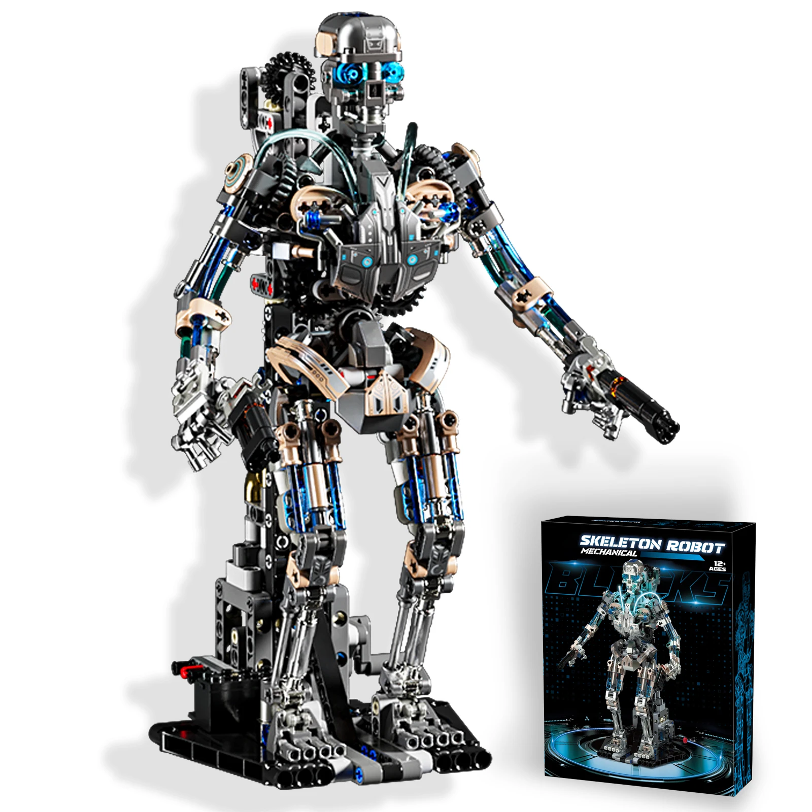 

Строительные блоки животных в стиле стимпанк, с шарнирными деталями ходячего скелета и функцией подсветки. Идеально подходит для вкладки