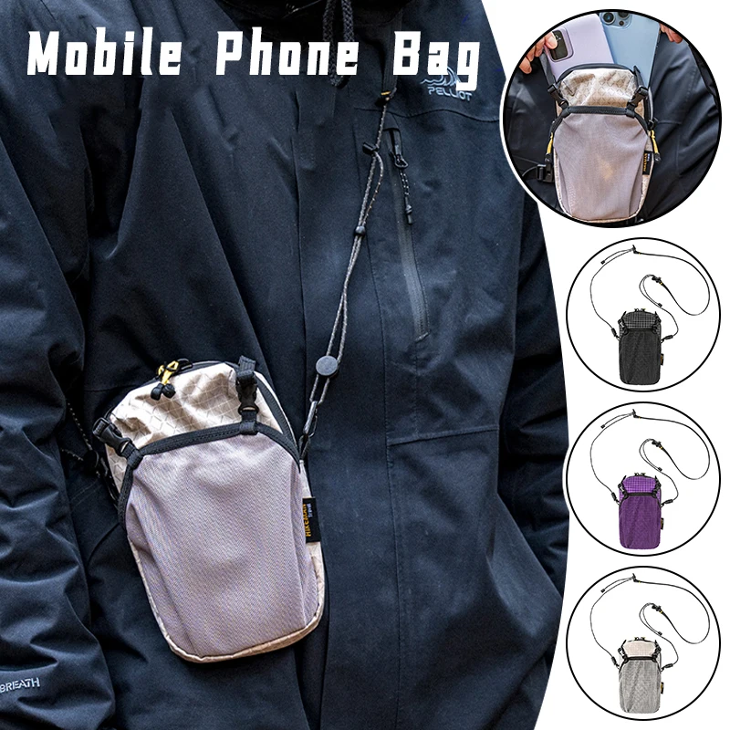 

1pc Outdoor Sports Men Waist Bag Mobile Phone Bag Tactical Hanging Pack for Backpack Lightweight Hiking Shoulder Bags
