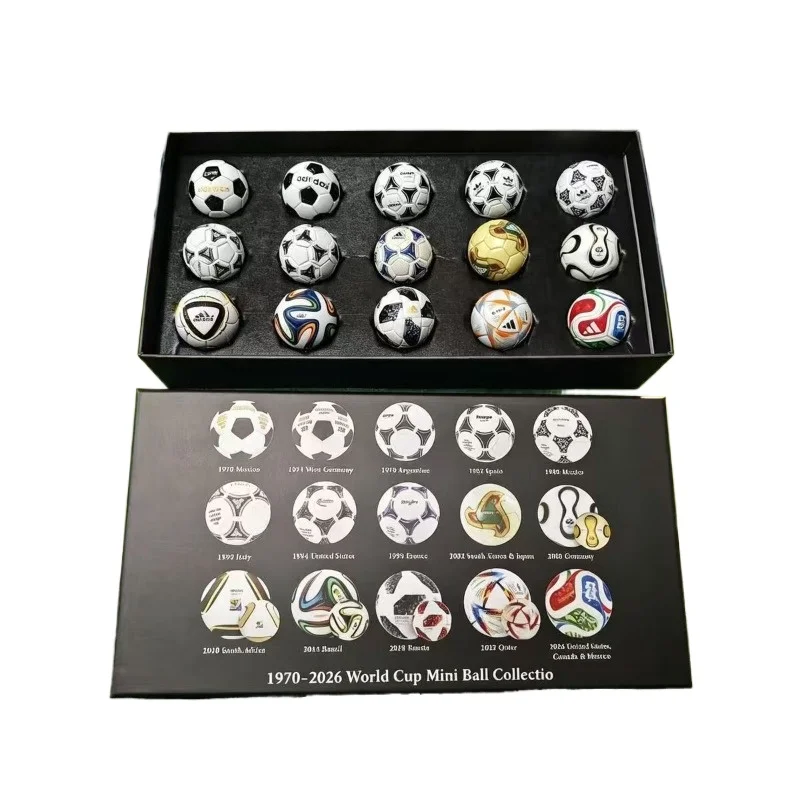 15 Pcs/Box Football Theme Mini Football Model Official Match Soccer Ball Miniature Toy Collectibles Sports Decor Gift for Fans