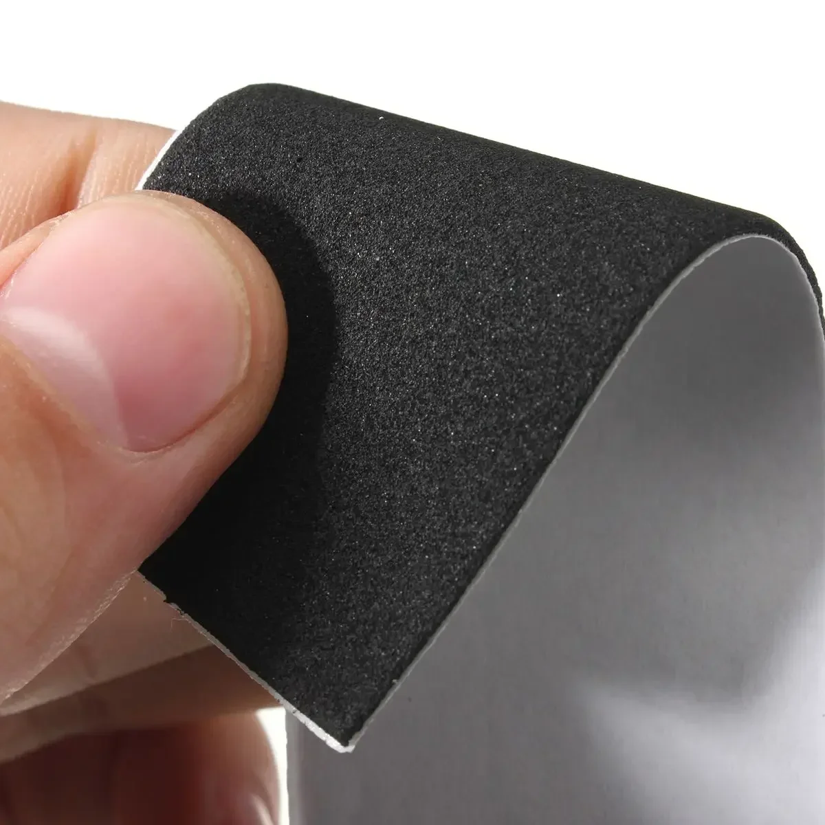 Black 12PCS Wooden Fingerboard Deck Uncut Tape Stickers Foam Grip Tape Stickers