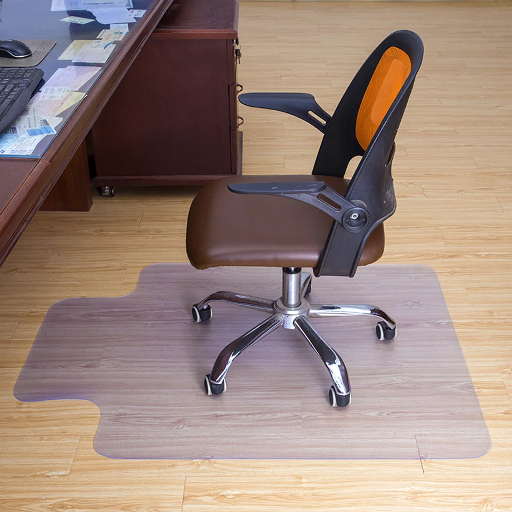 Polymères de protection de sol en bois transparents, tapis de sol en PVC, coussin de chaise d'ordinateur de bureau, tapis de verre souple, carré lea