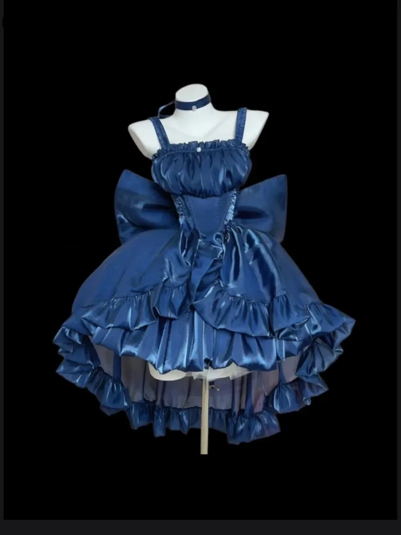 2026 حفلة عيد ميلاد بلا أكمام عالية الخصر سوبر فساتين الجنية الحلو الأميرة الإناث الفرنسية عالية الشعور المشاهير مأدبة فستان #4