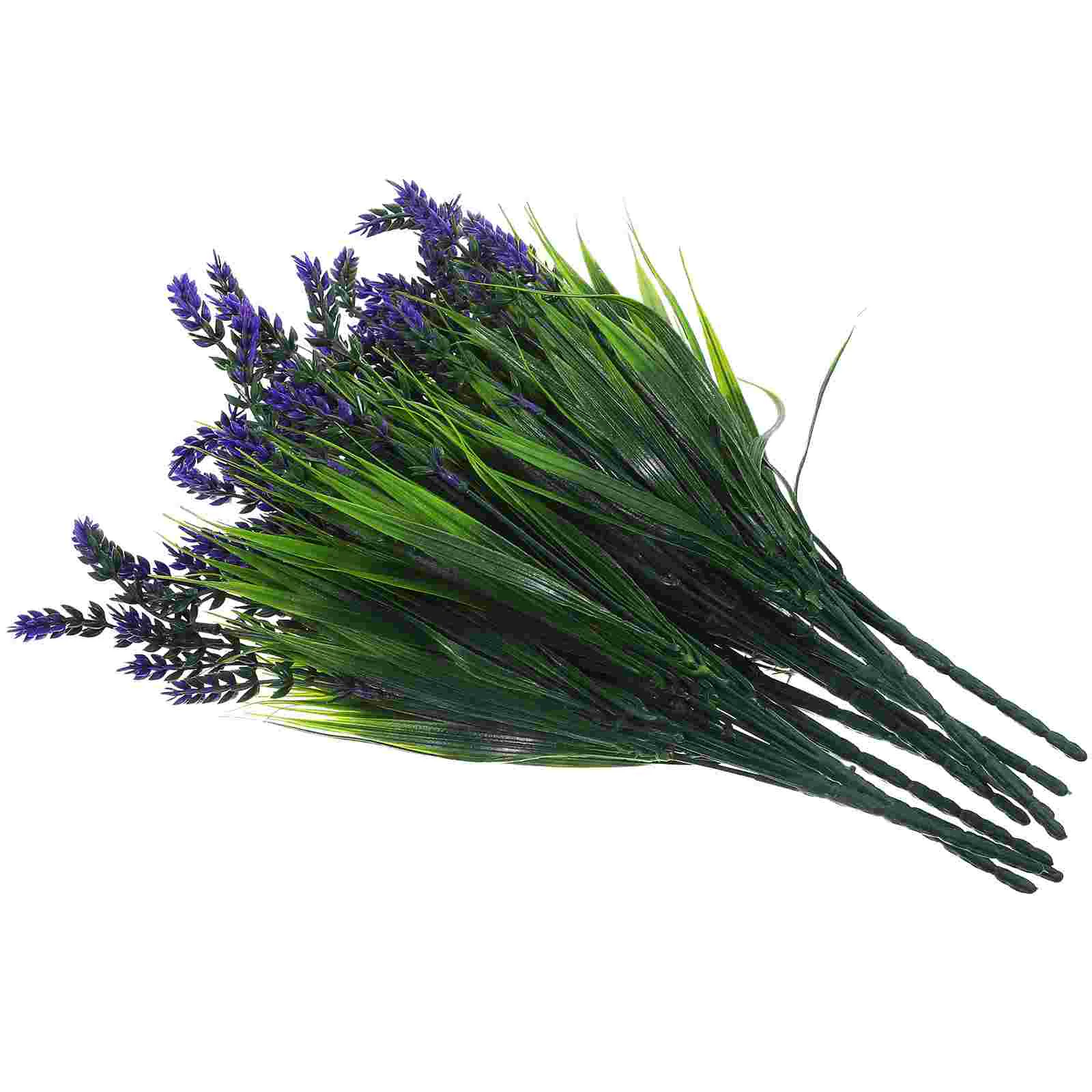 

12 Pcs Artificial Lavender Flower Fake Flowers Bouquet Plants Iron Wire Festival Home Decor Office