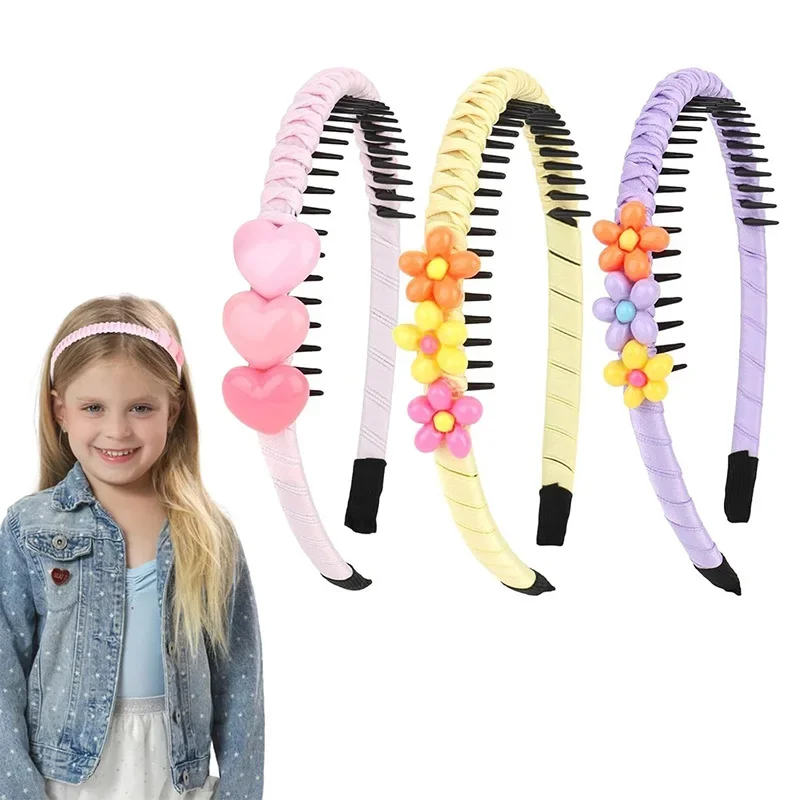 Diadema para niña, bonito corazón dulce, estrellas, colores, diadema de flores, aro para el pelo, regalos para niños, accesorios para el cabello FDr11