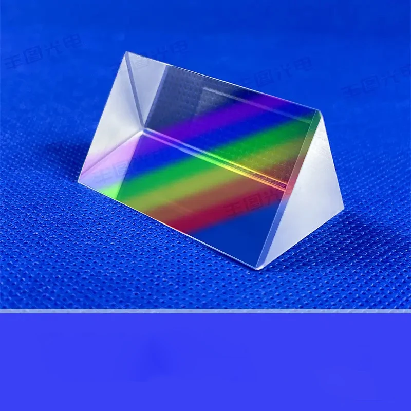 Imagem -04 - Grande Prisma Triangular Cristal Arco-íris Fotografia de Casamento Desenvolvimento de Interesse das Crianças Experimento de Física 40x40x180 mm