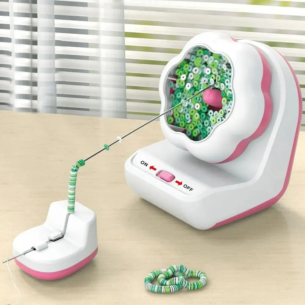 

Automatic Electric Bead Spinner Rechargeable Cordless Clay Bead Spinner Quickly with Needle Bracelet Beader Making Kit