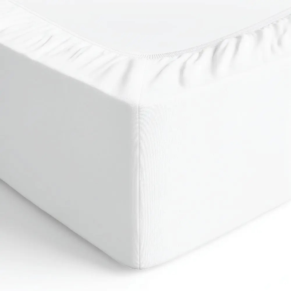 Simple Design Bedding Set Solid Color Fitted Sheet Pure Cotton Fabric Mattress Protector For Luxury Bedroom Decor
