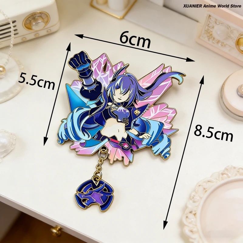 Game Silver Wolf Honkai：Star Rail Metal Game Badge Brooch Pin Collection Pendant Bedge Itabag Clothes Ornament Souvenir view 5