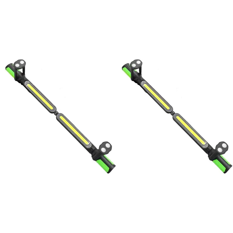 2X Work Light For Mechanic, 2400LM LED, 4400Mah Rechargeable, Magnetic, Underhood Work Light With Hooks