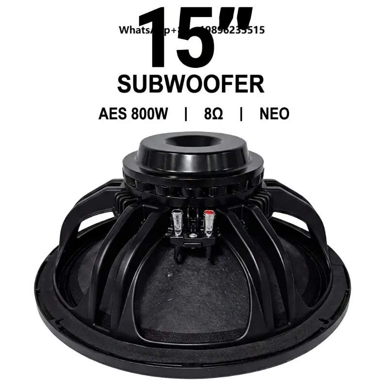 15 Inch 1600W Neodymium Metal Low-Range Loudspeaker Unit with 100mm Voice Coil for Sound Reinforcement
