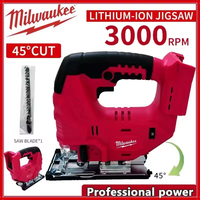 Milwaukee 3000RPM Brushless Curve Saw Cordless Electric Jig Saw Portable Adjustable Woodworking Power Tool