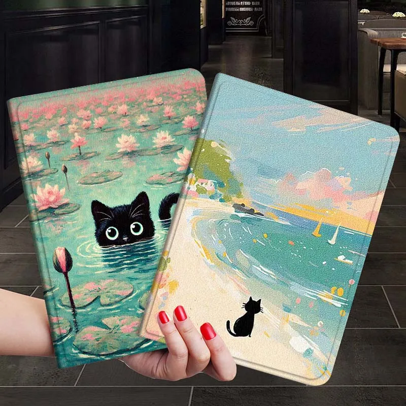 

Cute Cat Art Popular Gift For Xiaoxin Lenovo Tab P12 Extreme Legion Y900 Idea Pro GT 12.1 2025 Foldable Tablet Case