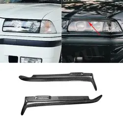 Car Front Headlight Eyebrow Eyelid Light Eyebrows Trim For BMW E36 1992-1998 Carbon Fiber Headlamp Eye Lid Covers Auto Decor