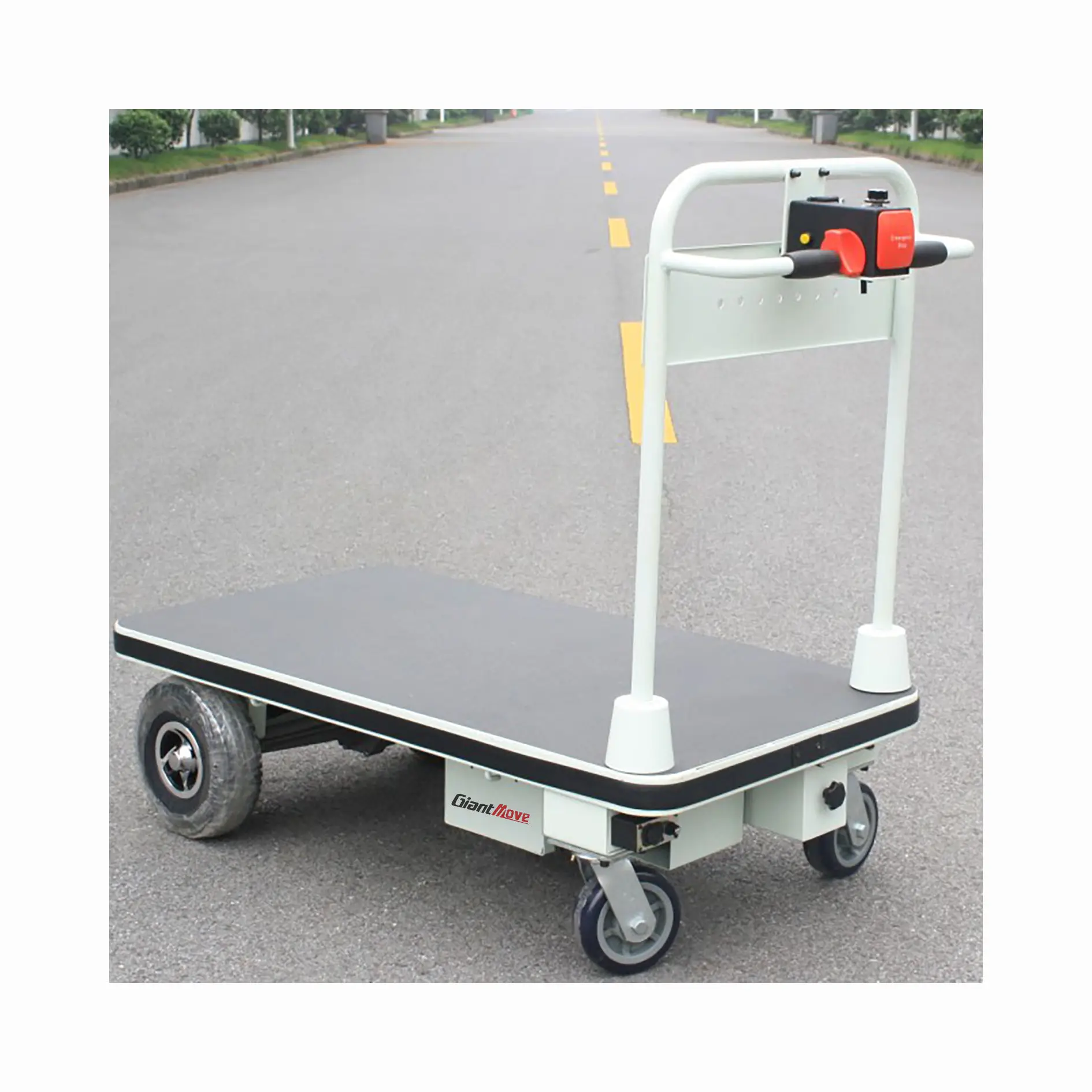 

High Quality Four-Wheel 200kg Warehouse Handing Equipment Hand Trolley Electric Hand Cart